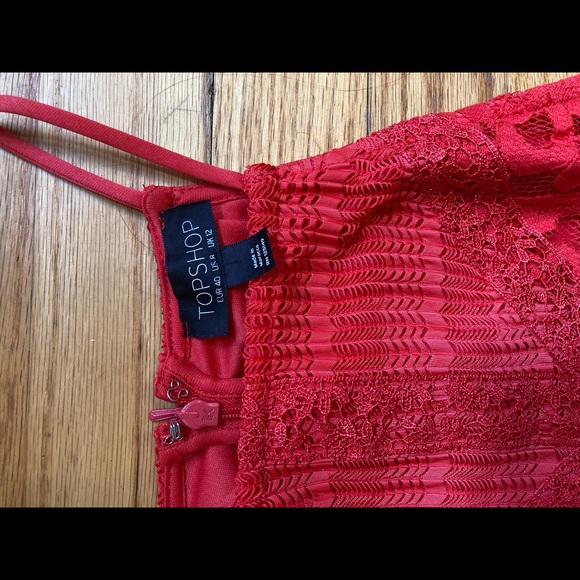 Topshop | Red Crochet Dress - Picture 5 of 8
